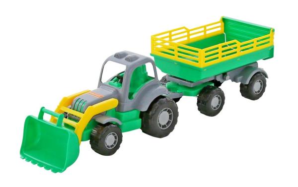 Country Traktor mit Schaufel und Anhänger