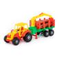 Preview: Little Farmer Traktor mit Holztransporter und Kranarm