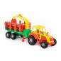 Preview: Little Farmer Traktor mit Holztransporter und Kranarm