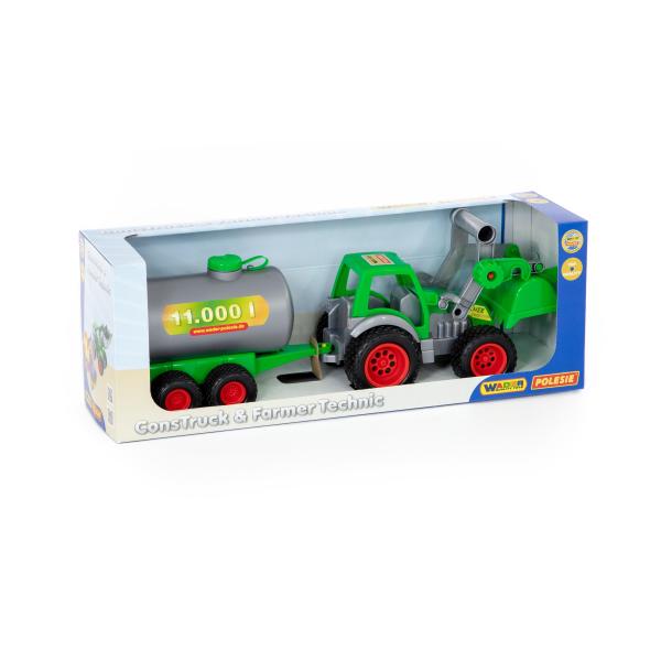Farmer Techn Traktor + Frontschaufel+Fassanhänger (Box)