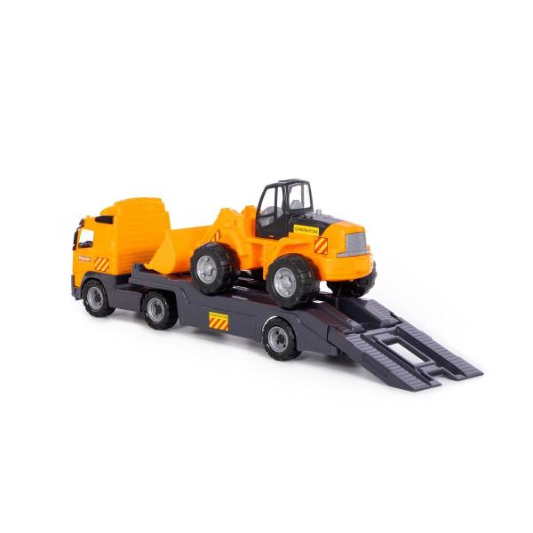 PowerTruck Tieflader mit Radlader (Tray)