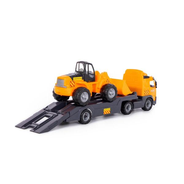 PowerTruck Tieflader mit Radlader (Tray)