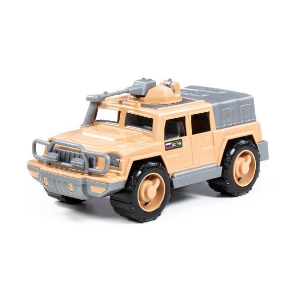 Jeep Defender mit Gewehr