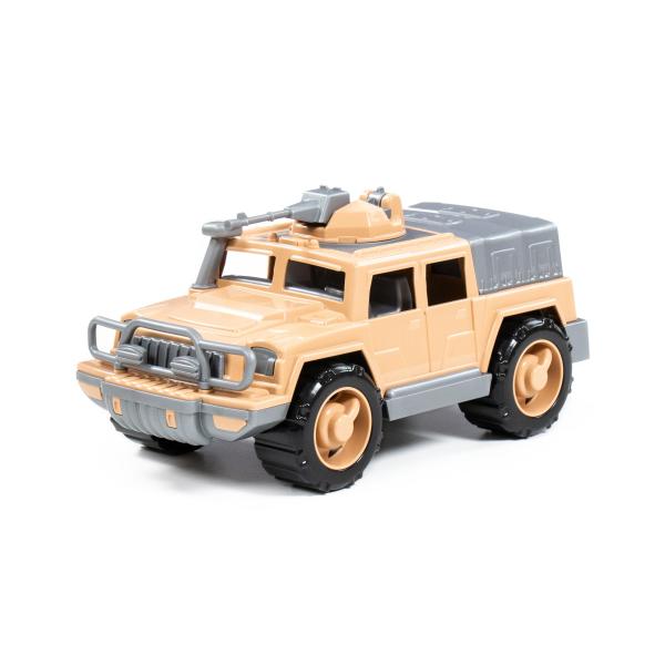 Jeep Defender mit Gewehr