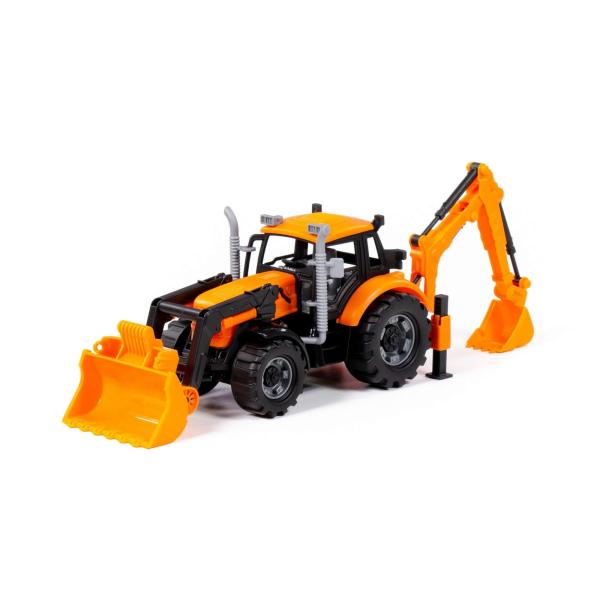 Traktor PROGRESS Baggerlader orange (Box)