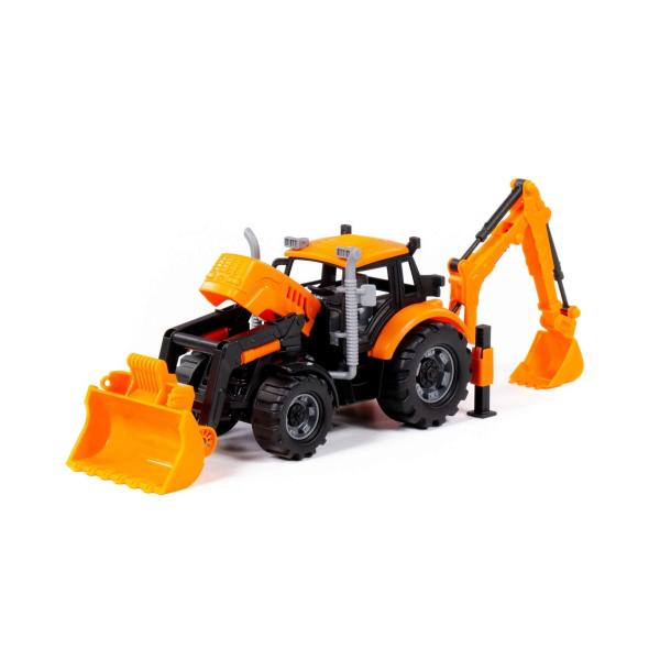 Traktor PROGRESS Baggerlader orange (Box)