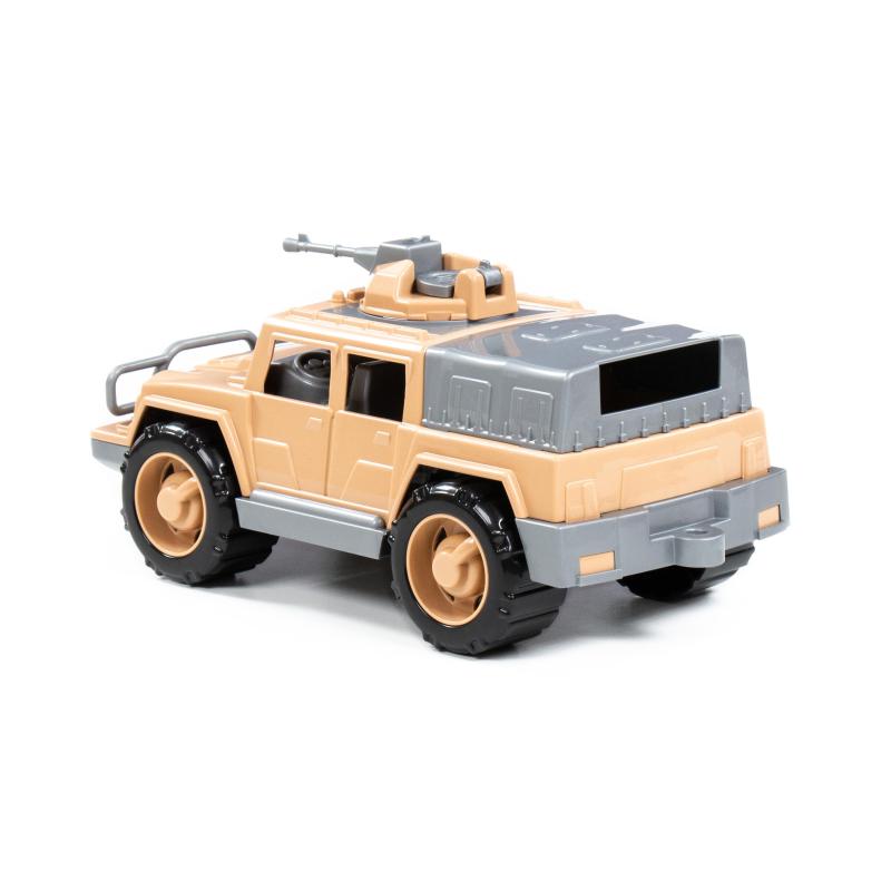 Jeep Defender mit Gewehr