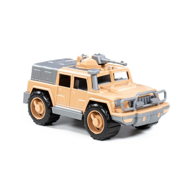 Jeep Defender mit Gewehr