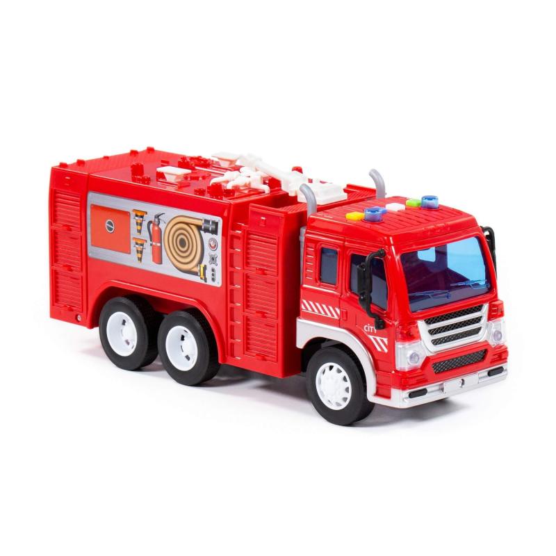 CITY Feuerwehrauto mit Schwungantrieb (Box)