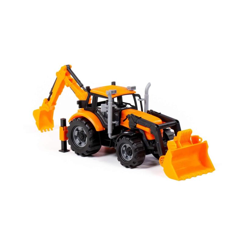 Traktor PROGRESS Baggerlader orange (Box)